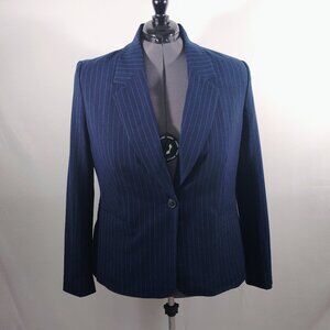 Free Assembly Plus Size Blazer | Navy Blue Pinstripe | NWT | XXL (20)